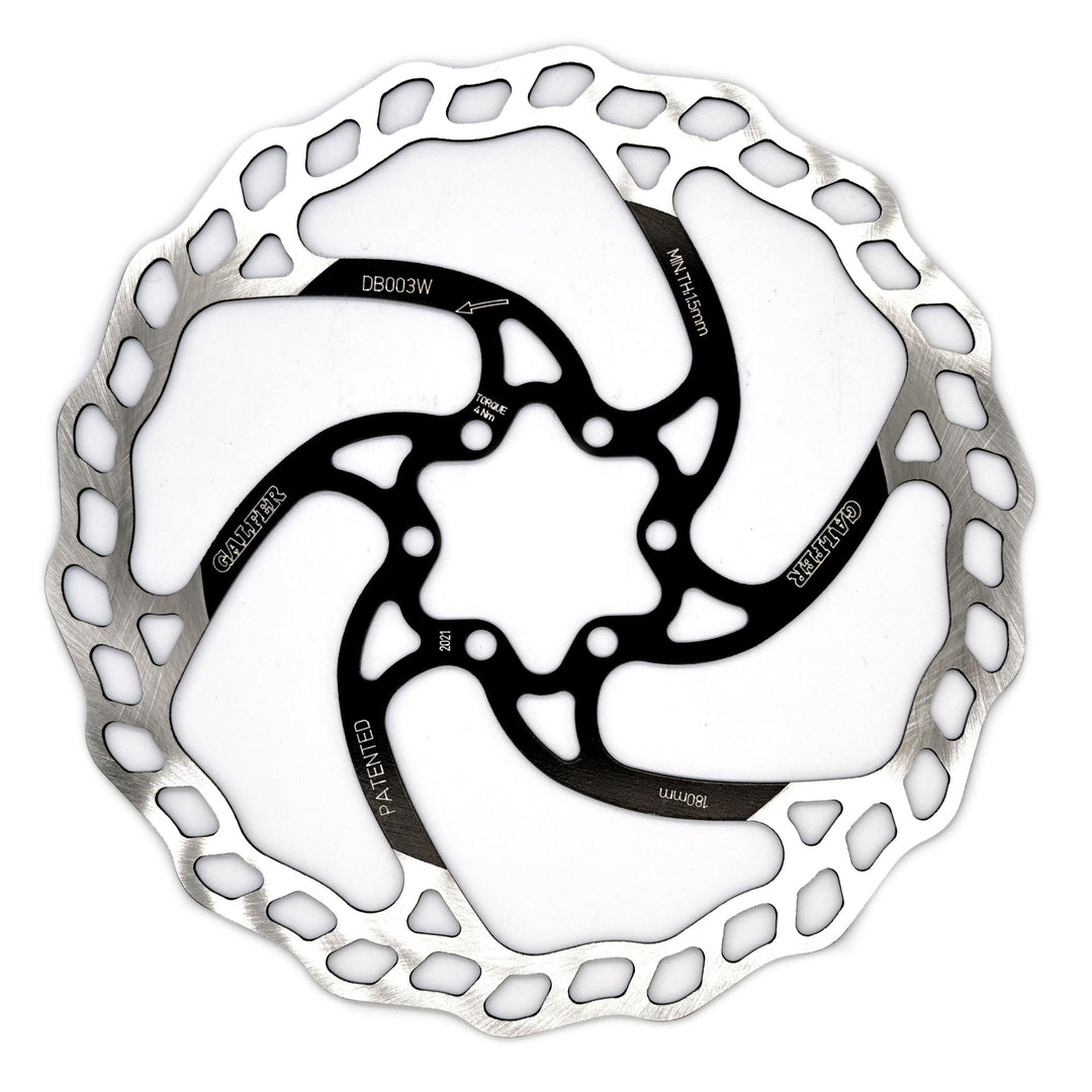 Disc Rotor Galfer Galfer MTB Disc Brake Rotor - 180mm 6-Bolt 1.8mm Black
