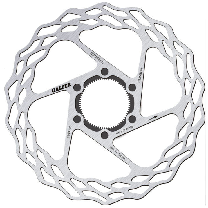 Galfer Road Disc Brake Rotor - 140mm Centerlock 1.8mm