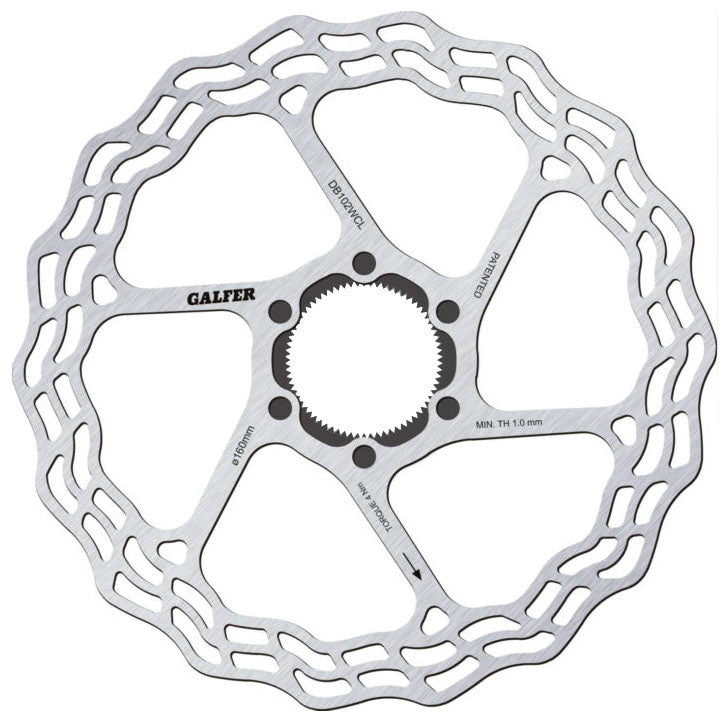Disc Rotor Galfer Galfer Road Disc Brake Rotor - 160mm Centerlock 1.8mm Light Gray