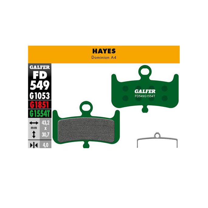 Disc Brake Pads Galfer Galfer Hayes Dominion A4 Disc Brake Pads - Pro Compound Sandy Brown