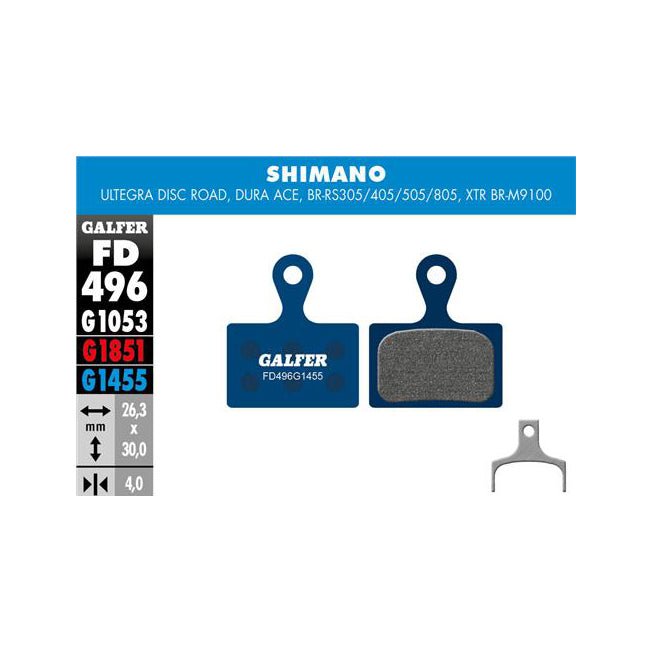 Disc Brake Pads Galfer Galfer Shimano 105 BR-R7070/BR-RS305/405/505/805/Dura Ace/GRX/Ultegra/XTR BR-M9100 Disc Brake Pads - Road Compound Dark Slate Gray