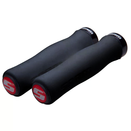Grips SRAM SRAM Foam Contour Grips - Black Lock-On Dark Slate Gray