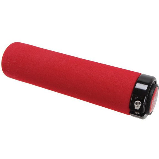 Lock-On Grips SRAM SRAM Locking MTB Straight Foam Grip Set Red Firebrick