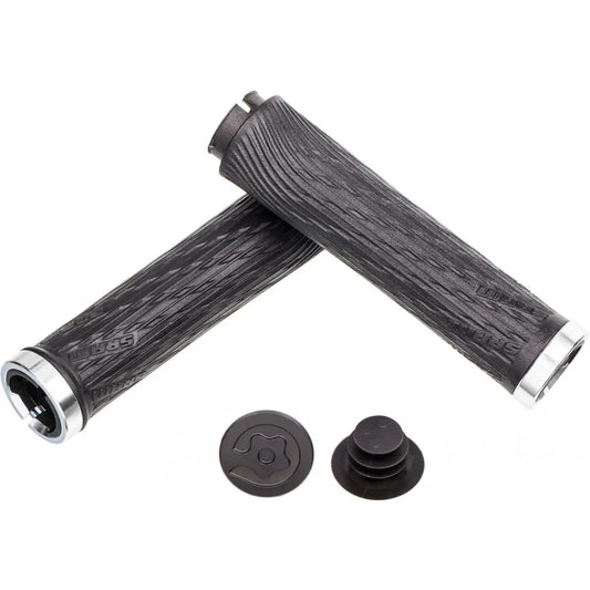 Lock-On Grips SRAM SRAM XX/X0 122mm Replacement Locking Grips Black Dark Slate Gray