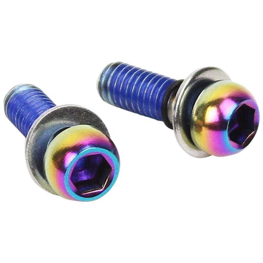 Disc Brake Parts SRAM SRAM Caliper Mounting Hardware Direct Standard Mount - Stainless Rainbow Bolts Dark Slate Blue