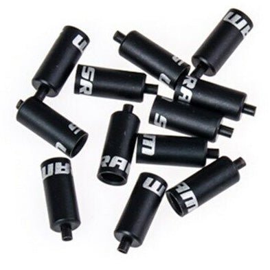 Cables and Housing SRAM SRAM 4/6mm Short Nosed Aluminum Ferrules Black 100/Count Dark Slate Gray