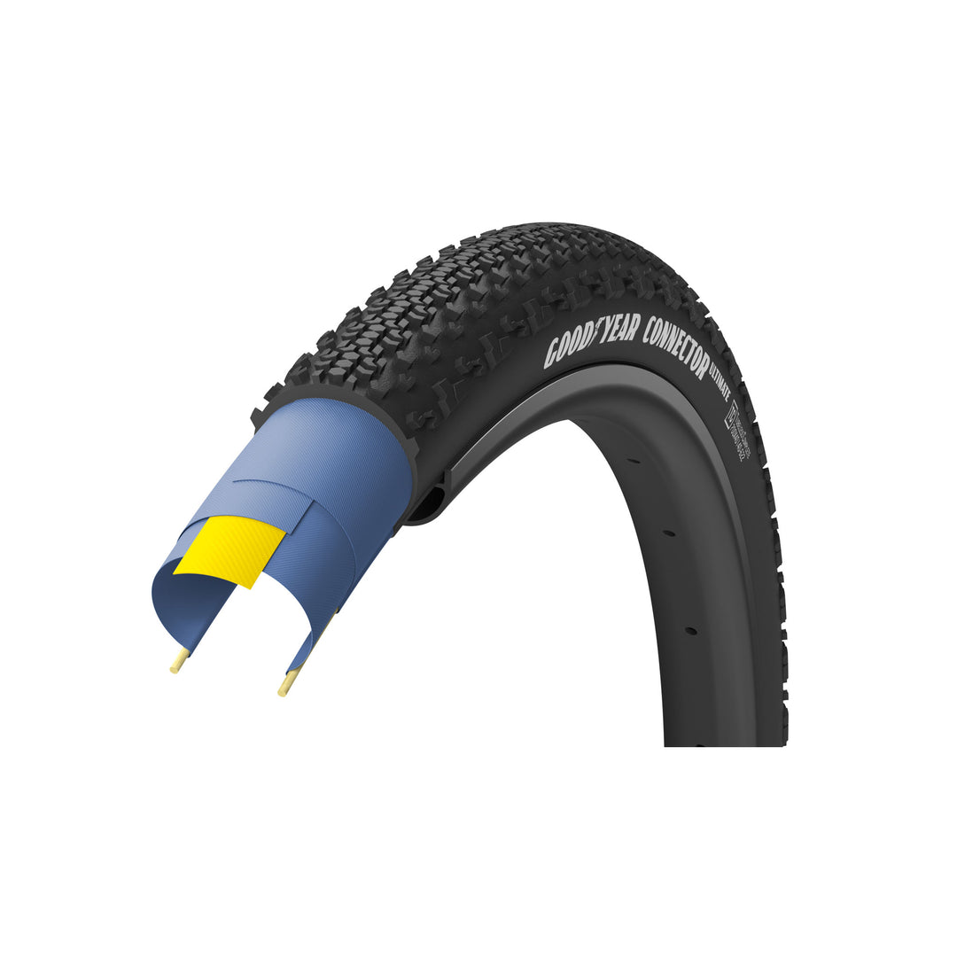 Tires Goodyear Goodyear Connector Ultimate Tubeless Tire 700 x 40c Tan Dark Slate Gray
