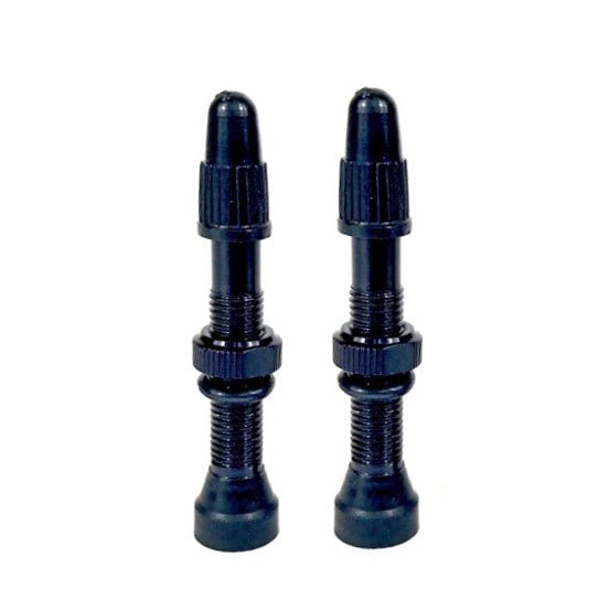 Tubeless Valves Hold Fast Cycling Hold Fast Cycling Tubeless Presta Valve Stem 36mm (Pair) - Black Dark Slate Gray