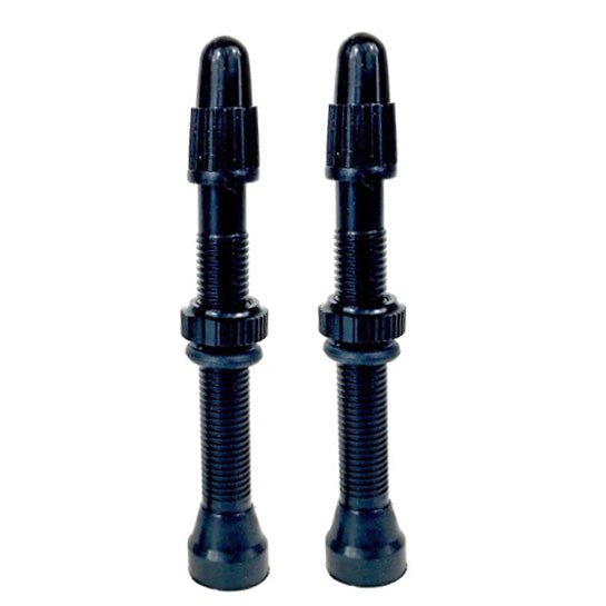Tubeless Valves Hold Fast Cycling Hold Fast Cycling Tubeless Presta Valve Stem 48mm (Pair) - Black Black