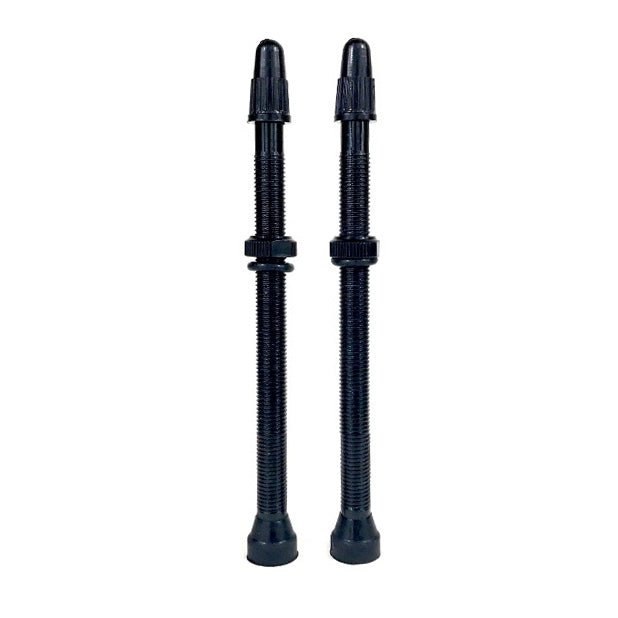 Tubeless Valves Hold Fast Cycling Hold Fast Cycling Tubeless Presta Valve Stem 80mm (Pair) - Black Black