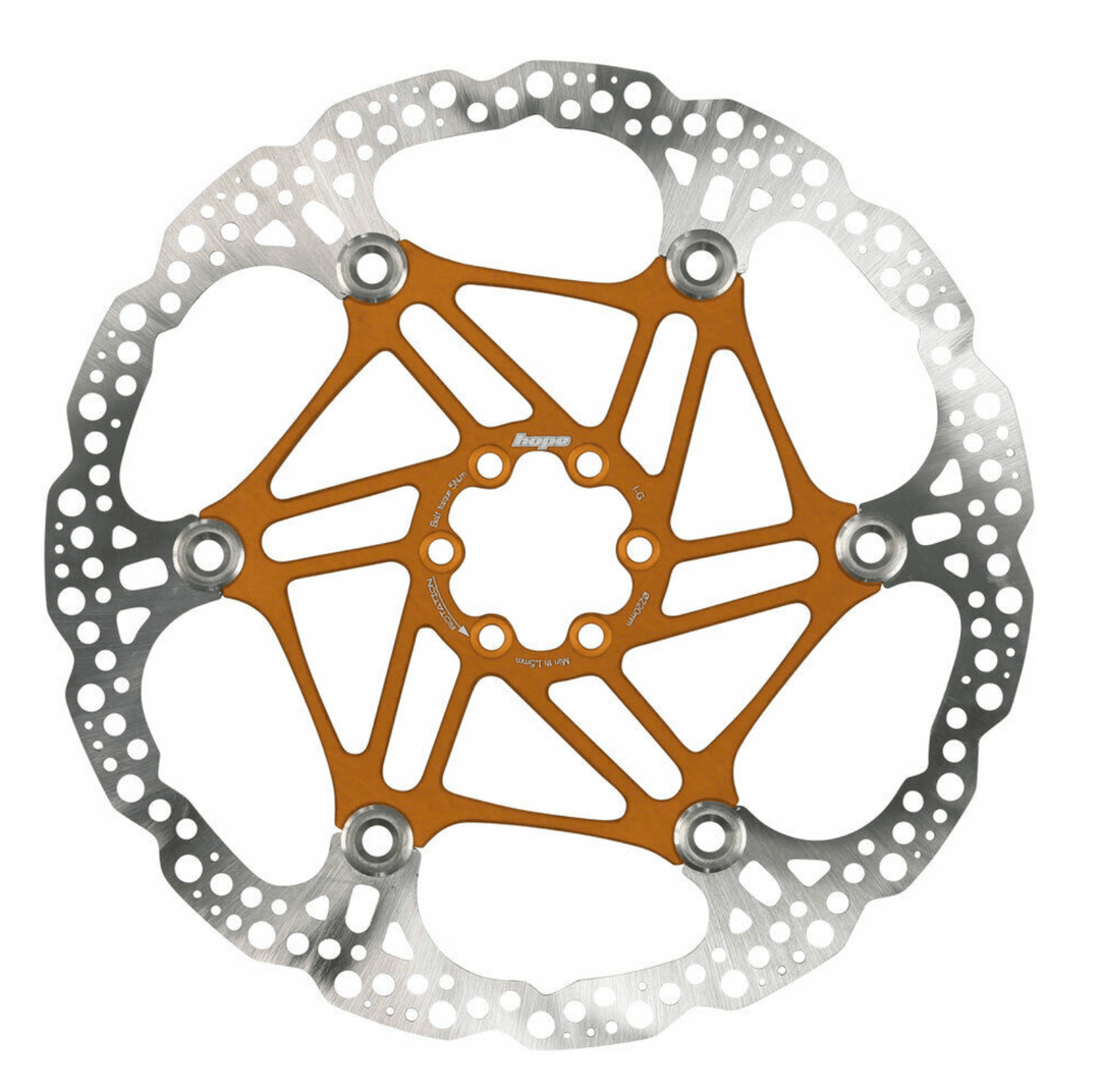 Disc Rotor Hope Hope Floating Disc Brake Rotor - 160mm 6-Bolt Orange Light Gray