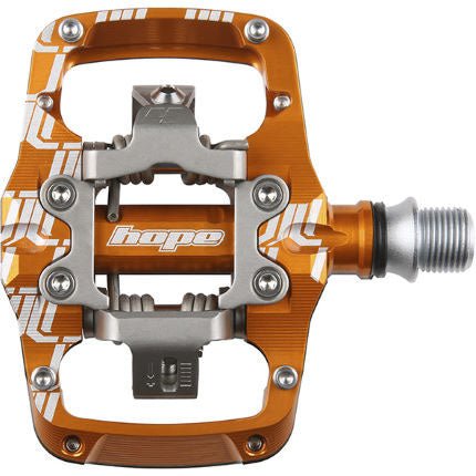 Pedals Hope Hope Union TC Pedals - Dual Sided Clipless with Platform 9/16" Orange Sienna