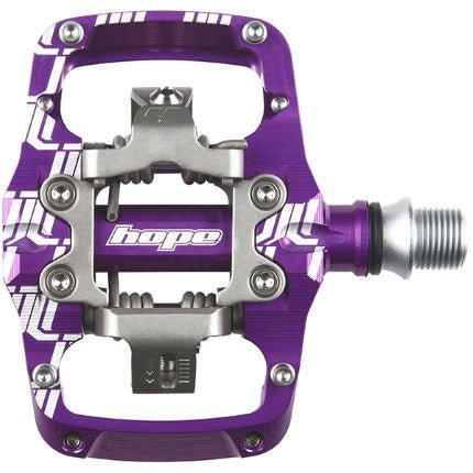 Pedals Hope Hope Union TC Pedals - Dual Sided Clipless with Platform 9/16" Purple Dim Gray
