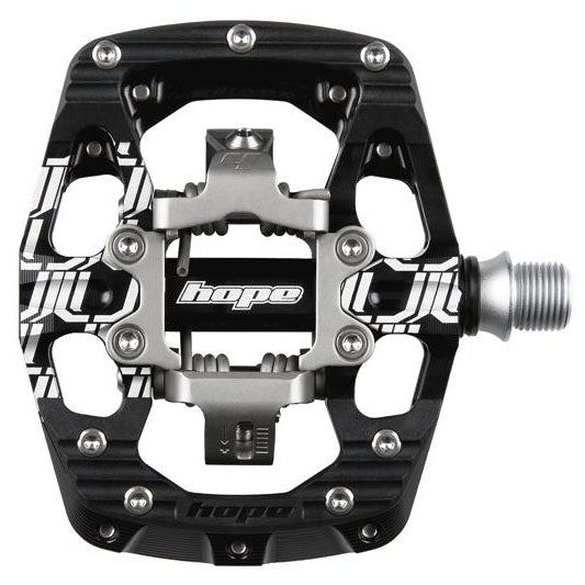 Pedals Hope Hope Union GC Pedals - Dual Sided Clipless with Platform 9/16" Black Light Gray