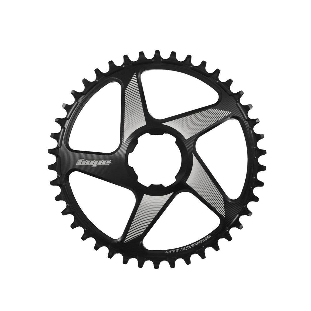 Chainrings Hope Hope RX Spiderless Chainring - 40t Hope Direct Mount Black Gray