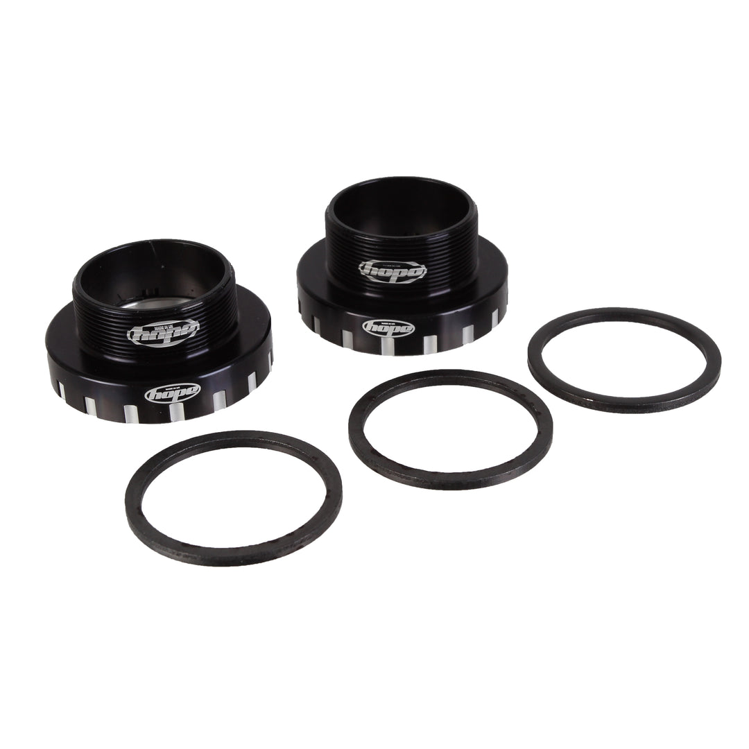 Bottom Brackets Hope Hope BSA30 Threaded Bottom Bracket - 68/73/83/100/120mm For 30mm Spindle Stainless BLK Black