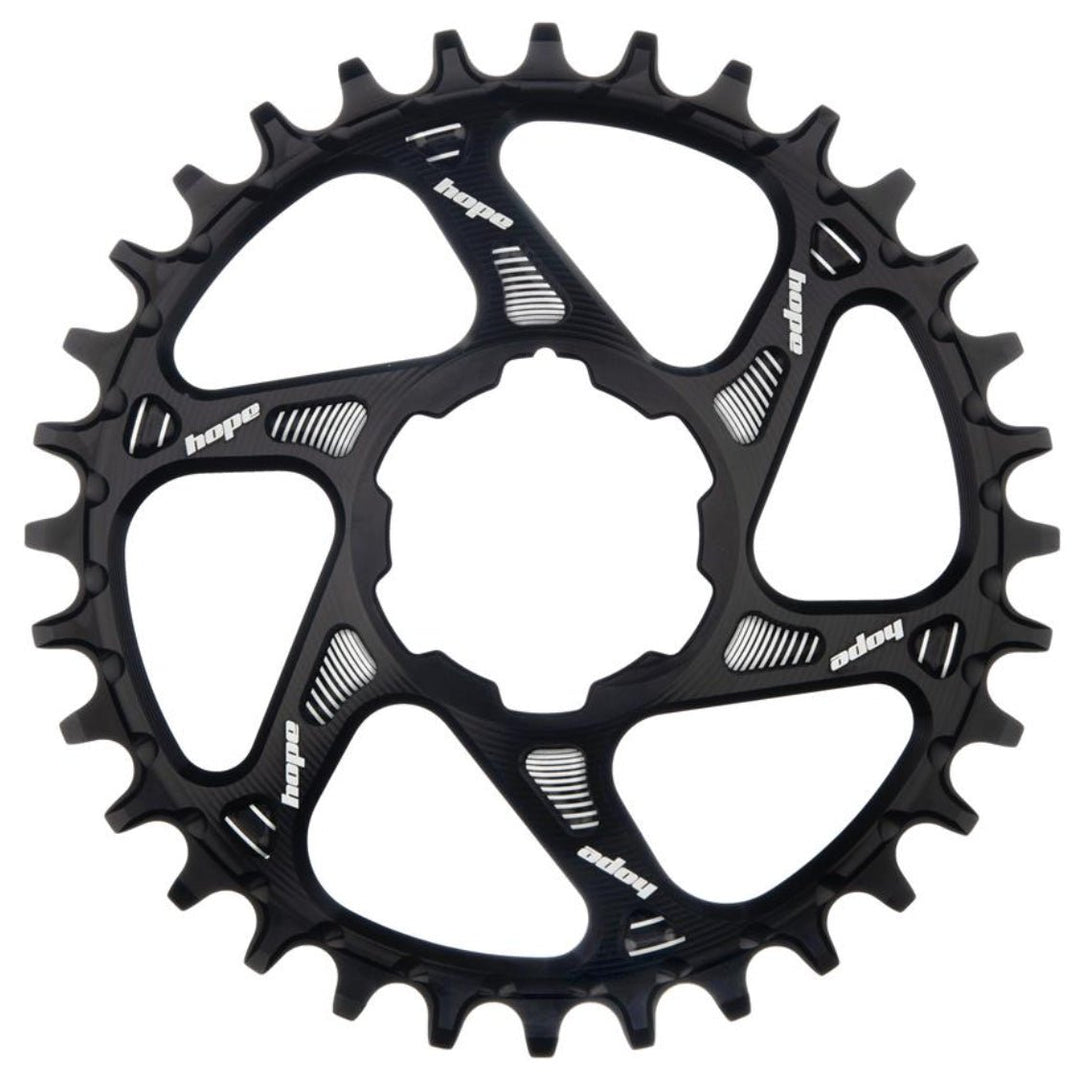 Chainrings Hope Hope Spiderless Retainer Chainring - 32t Boost Hope Direct Mount R22 Black Dark Slate Gray