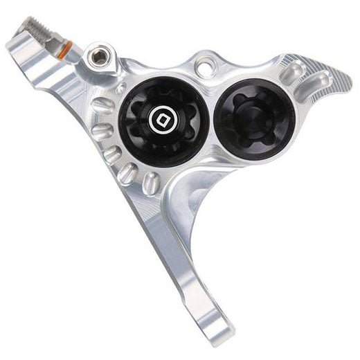 Disc Brake Calipers Hope Hope RX4+ Disc Brake Caliper - Front Flat Mount Direct +20mm Mineral Oil Type Silver Light Gray