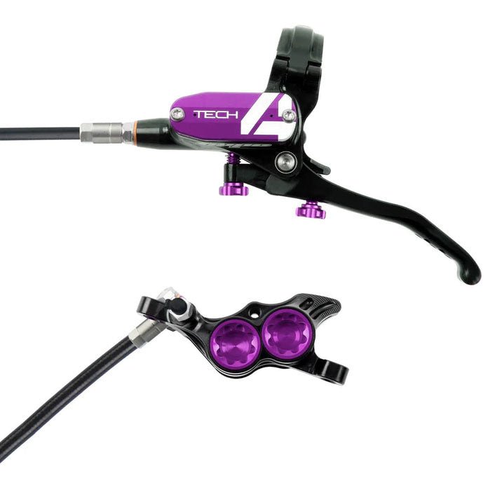 Disc Brake & Lever Hope Hope Tech 4 E4 Disc Brake and Lever Set - Rear Hydraulic Post Mount Purple Dark Slate Gray
