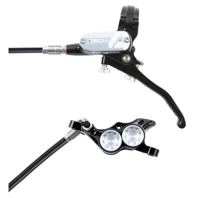 Disc Brake & Lever Hope Hope Tech 4 E4 Disc Brake and Lever Set - Rear Hydraulic Post Mount Silver Lavender