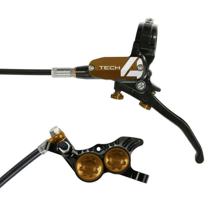Disc Brake & Lever Hope Hope Tech 4 V4 Disc Brake Right/Rear 74mm Black/Bronze Dark Slate Gray