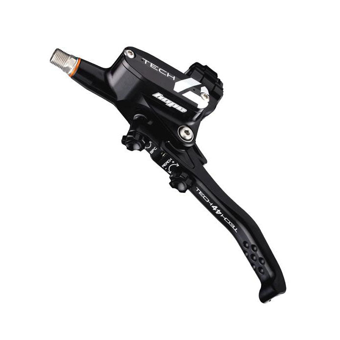 Disc Brake & Lever Hope Hope Tech 4 V4 Disc Brake and Lever Set - Rear Hydraulic Post Mount Black Dark Slate Gray