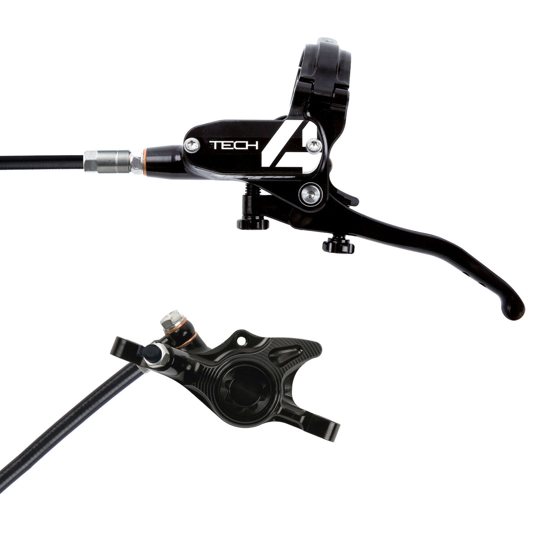 Disc Brake & Lever Hope Hope Tech 4 X2 Disc Brake and Lever Set - Rear Hydraulic Post Mount Black Black