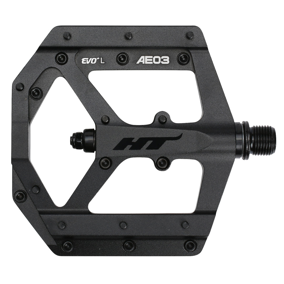 HT Components AE03(EVO+) Pedals - Platform Aluminum 9/16" Stealth Black