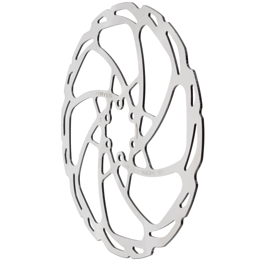 Disc Rotor Hayes Hayes D-Series Disc Brake Rotor - 203mm 6-Bolt Silver Light Gray