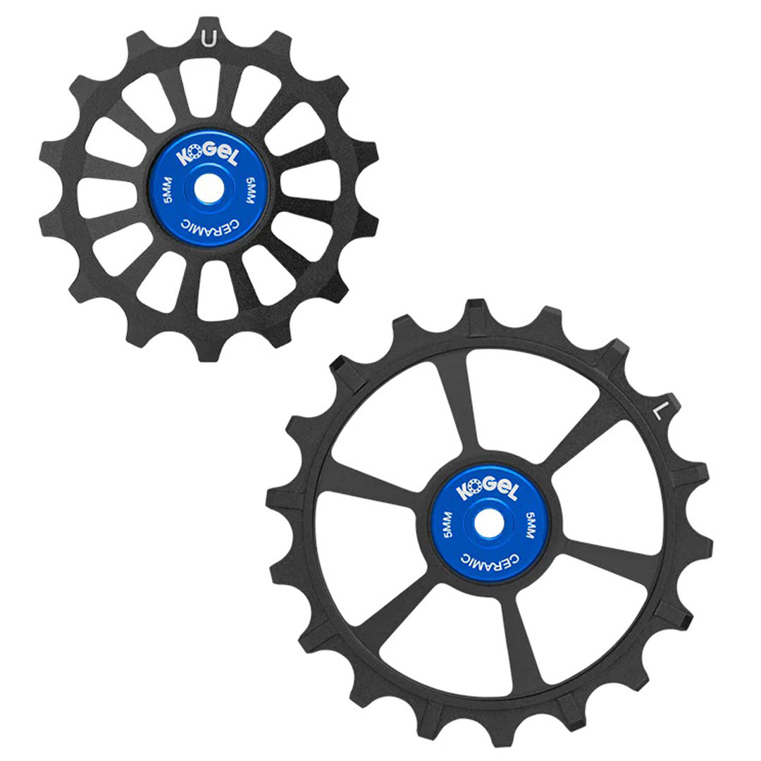 Derailleur Parts Kogel Kogel Bearings 14/18T Hybrid Ceramic Pulley Set Transmission Black Dark Slate Gray