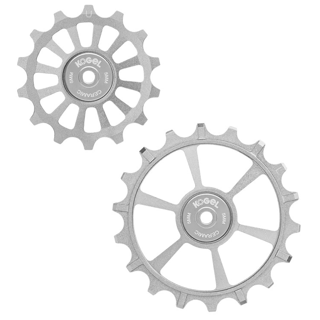 Derailleur Parts Kogel Kogel Bearings 14/18T Hybrid Ceramic Pulley Set Transmission Raw Gray