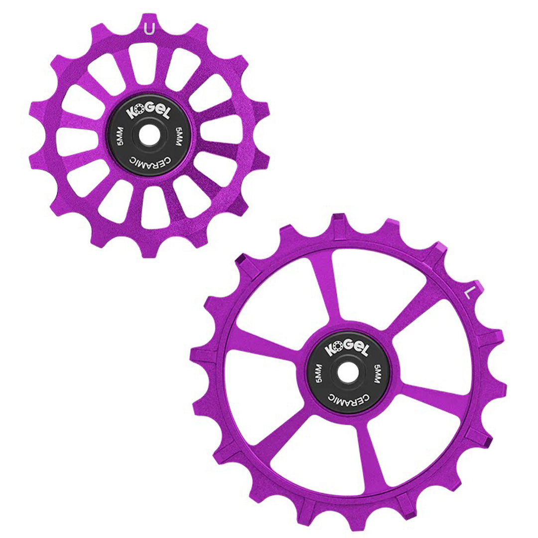 Derailleur Parts Kogel Kogel Bearings 14/18T Hybrid Ceramic Pulley Set Transmission Purple Dark Orchid