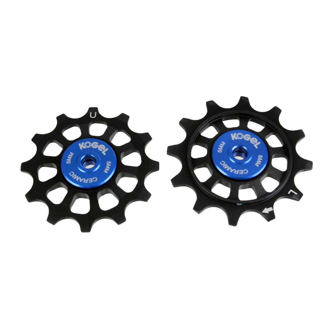 Derailleur Parts Kogel Kogel Bearings 12/12T Hybrid Ceramic Pulley Set Shim 11 Cross - Blk Black