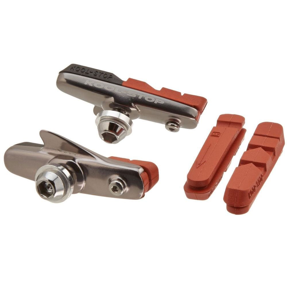 Brake Pads Kool Stop Kool Stop Dura Road Pads Holder with Pads- Silver Pr Dim Gray