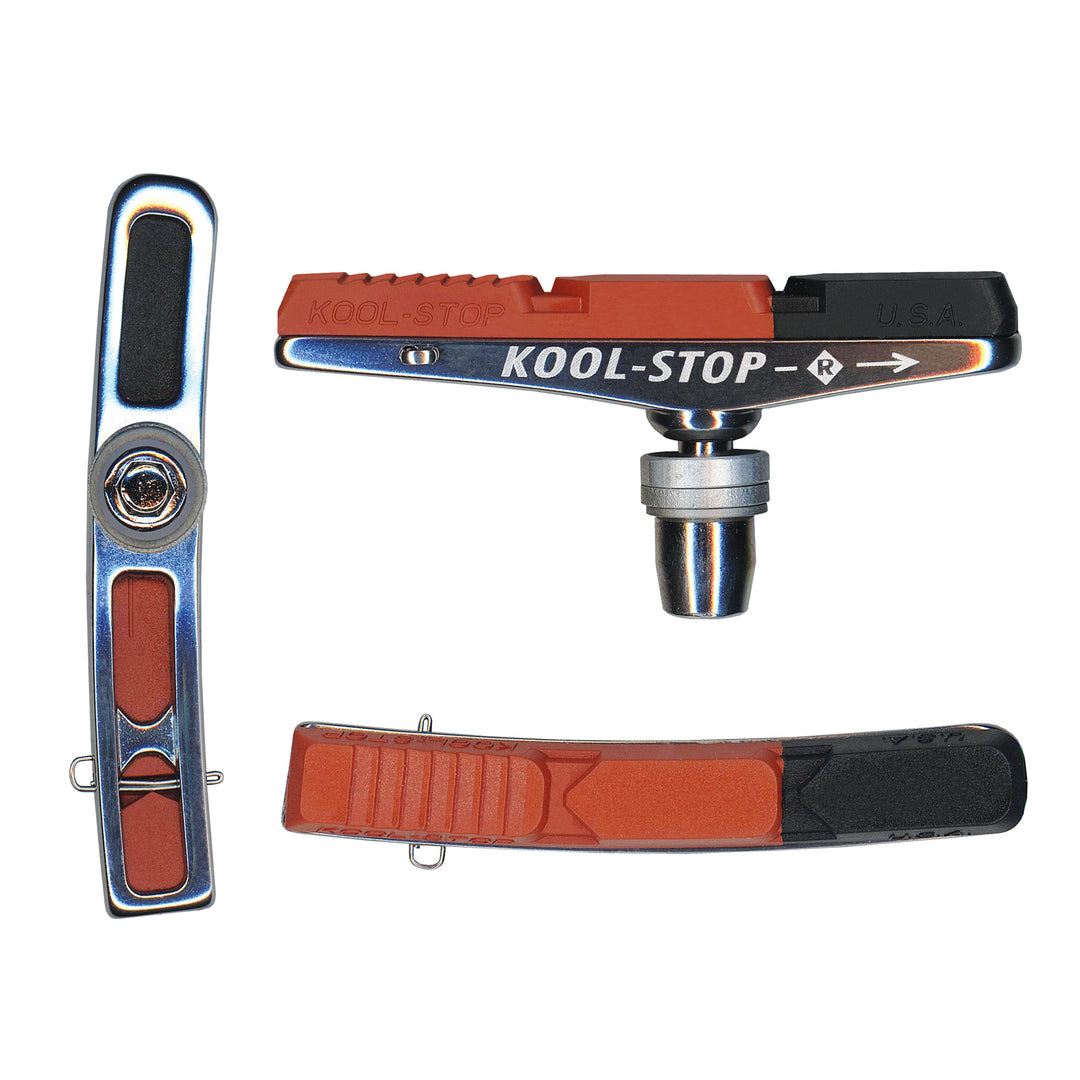 Brake Pads Kool Stop Kool Stop V-Type 2 Pads Threaded - Black Sienna