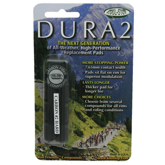 Brake Pads Kool Stop Kool Stop Dura 2 Road Cartridge Inserts Carbon #2 Pr Dark Slate Gray