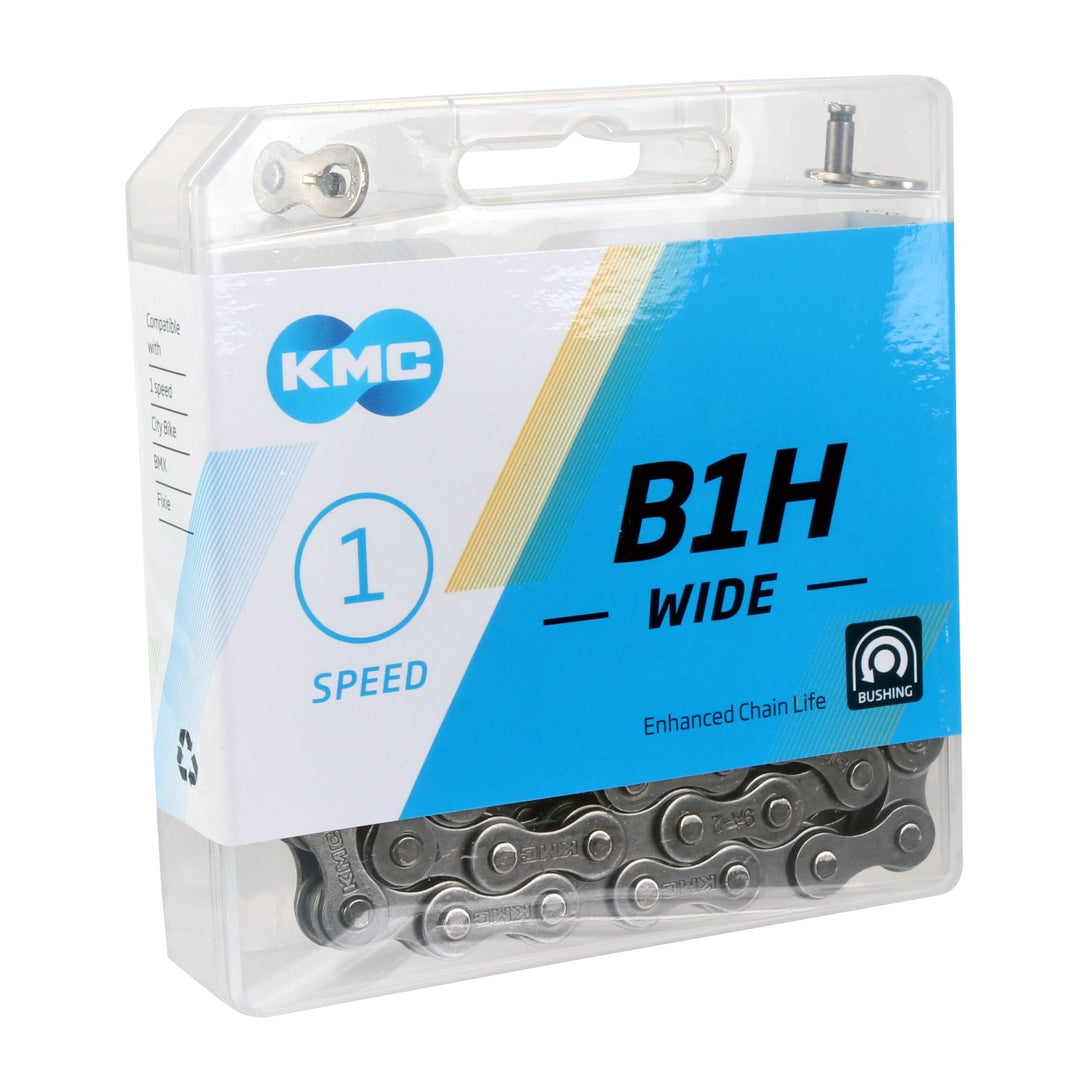 Chains KMC KMC B1H BMX Heavy Duty Chain Silver Light Gray