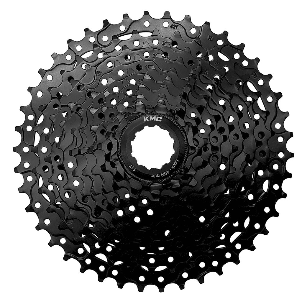 Cassettes and Cogs KMC KMC REACT Cassette - 10-Speed 11-42t HG Driver Compatible Black Dark Slate Gray