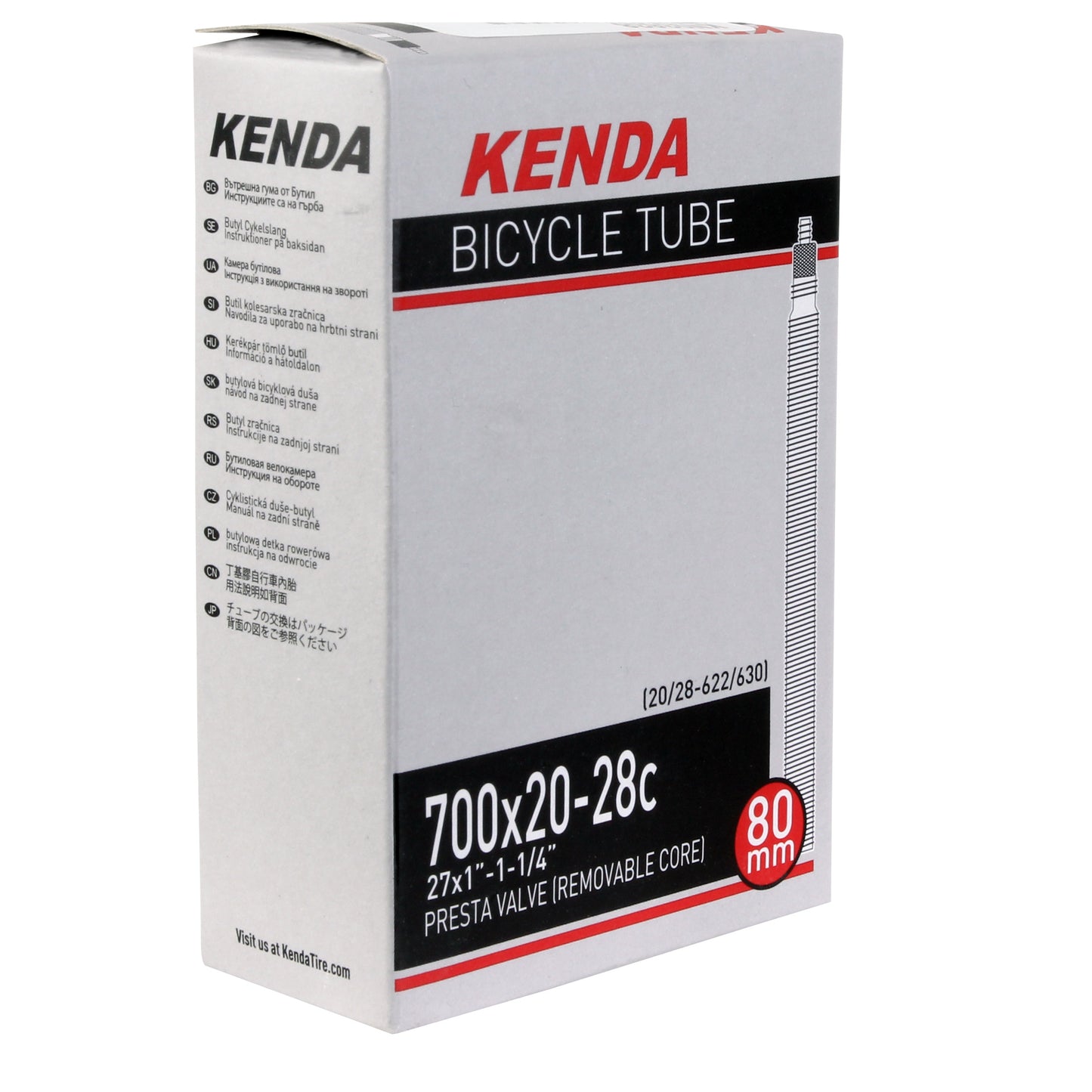 Kenda Butyl Tube 700 x 20-28 PV 80mm RVC - Each