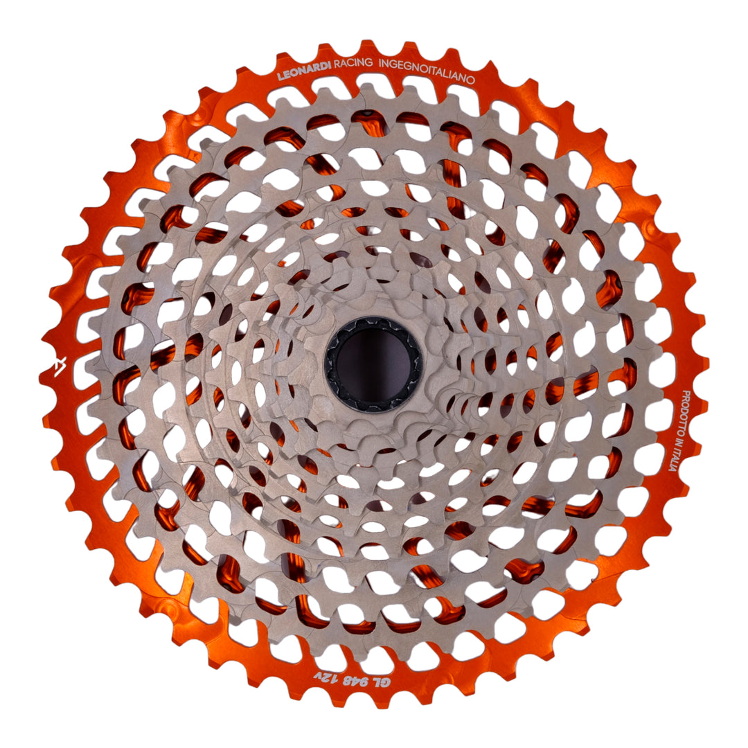 Leonardi General Lee 12sp Cassette 9-48t - Black/Orange  