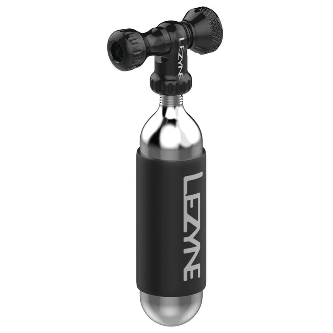 CO2 Inflators/Cartridges Lezyne Lezyne Control Drive Co2 25 gram cartridge machined Slip Fit Chuck BLK Dark Slate Gray