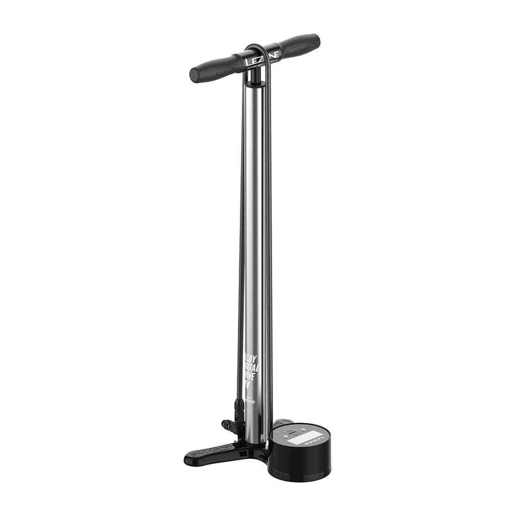 Floor Pumps Lezyne Lezyne Alloy HV Digital Drive 3.5  Pump Gloss Silver Dark Slate Gray