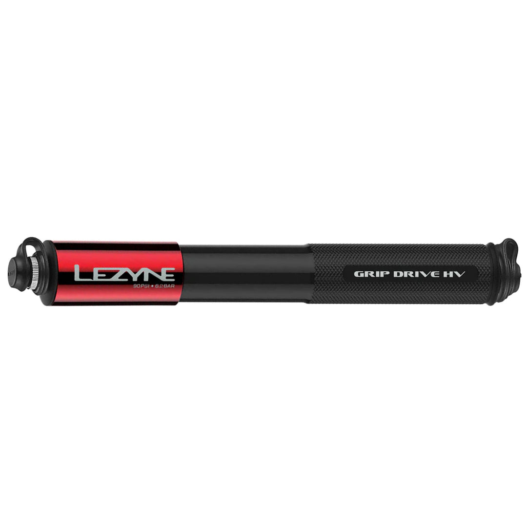 Hand Pumps Lezyne Lezyne Grip Drive HV Pump Medium Red Dark Slate Gray