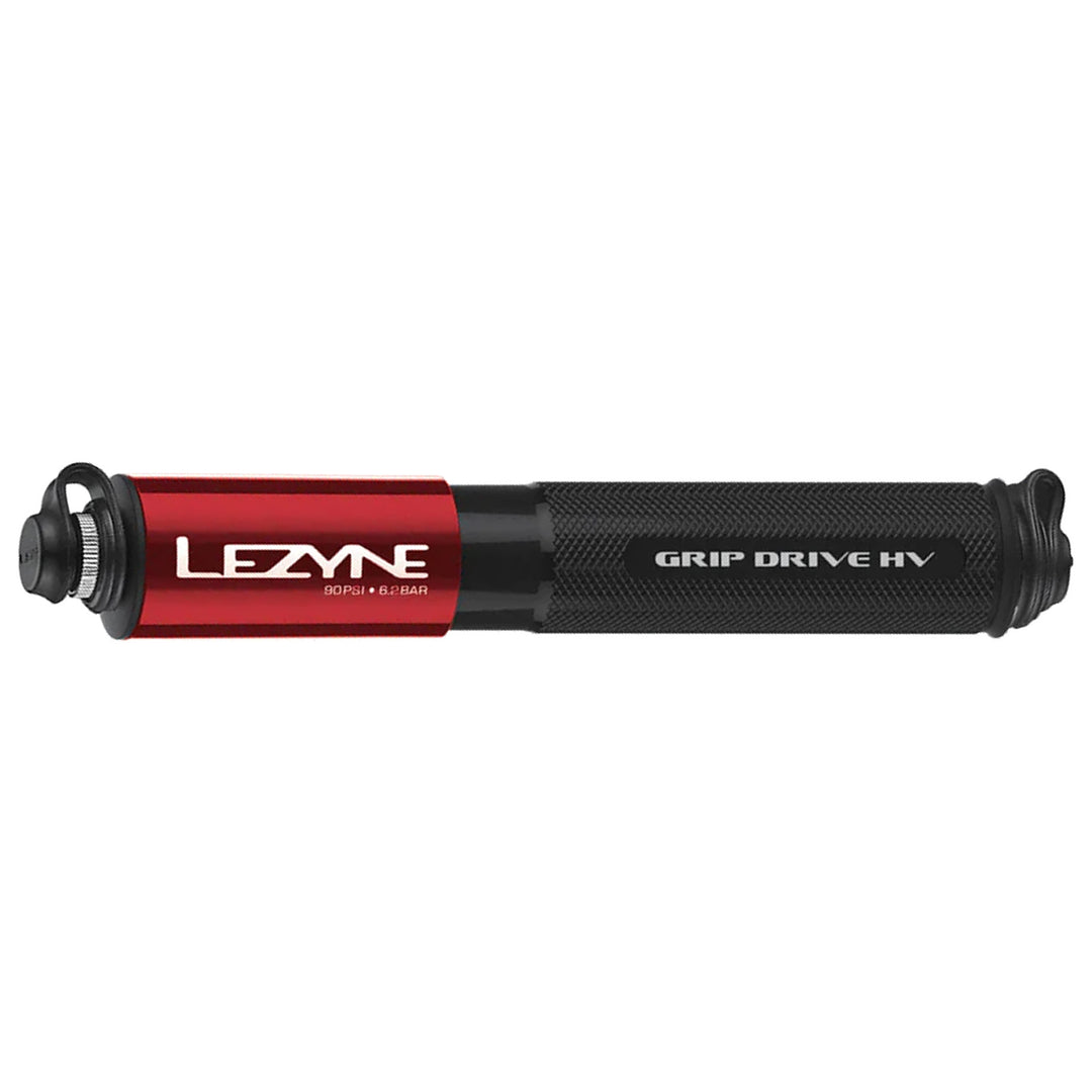 Hand Pumps Lezyne Lezyne Grip Drive HV Pump Small Red Dark Slate Gray