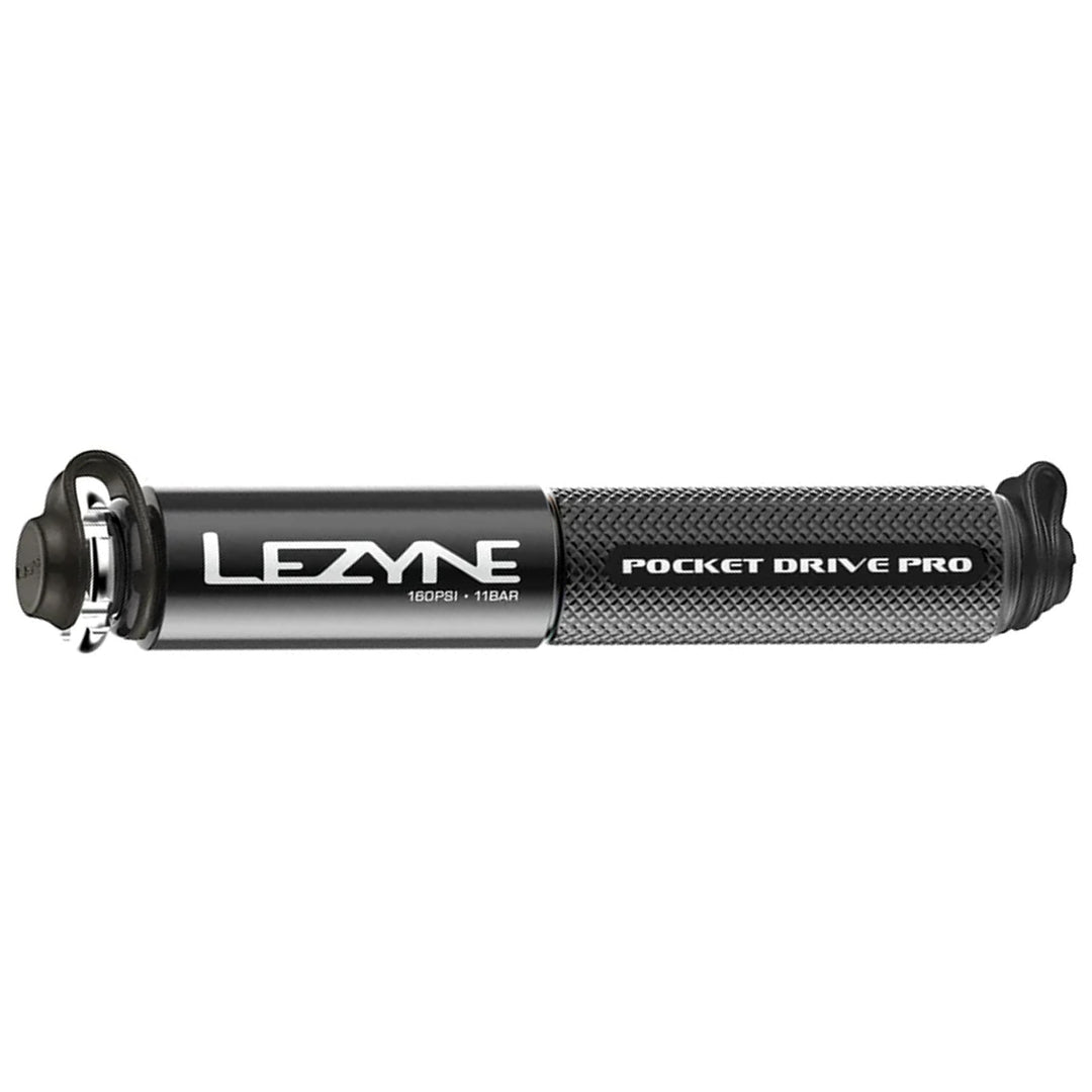 Frame Pump Lezyne Lezyne Pocket Drive Pro Mini Pump - Aluminium 160psi Presta/Schrader With Mount BLK Dark Slate Gray