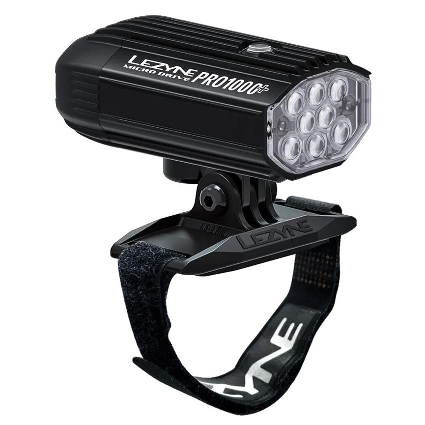 Lights Lezyne Lezyne Helmet Micro Drive Pro 1000+ Helmet Mount Headlight - Black Black