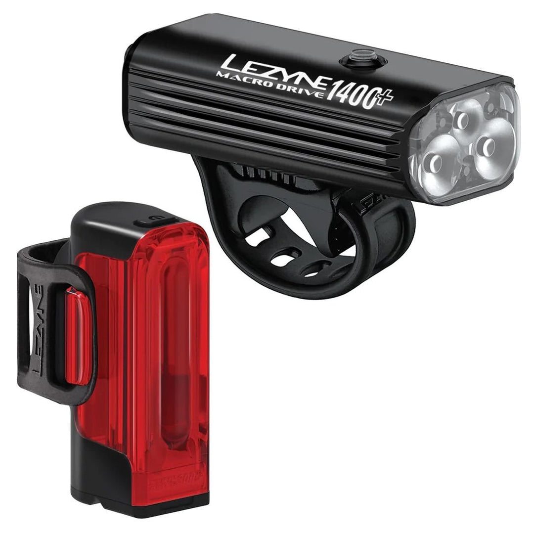 Lights Lezyne Lezyne Macro Drive 1400+ /  Strip Drive Pro 400+ Light Pair Dark Slate Gray