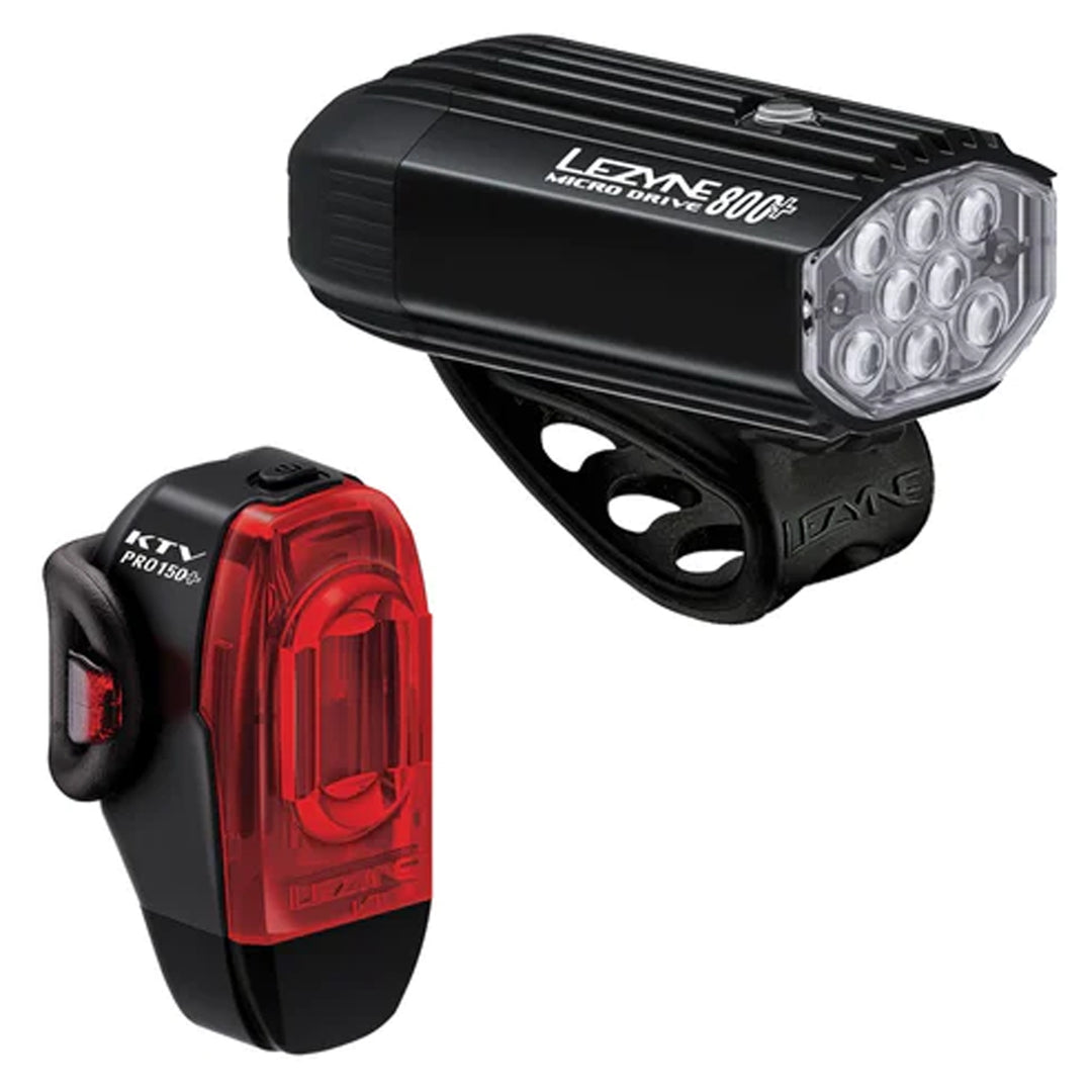 Lights Lezyne Lezyne Micro Drive 800+ and KTV Drive Pro+ Light Pair Black