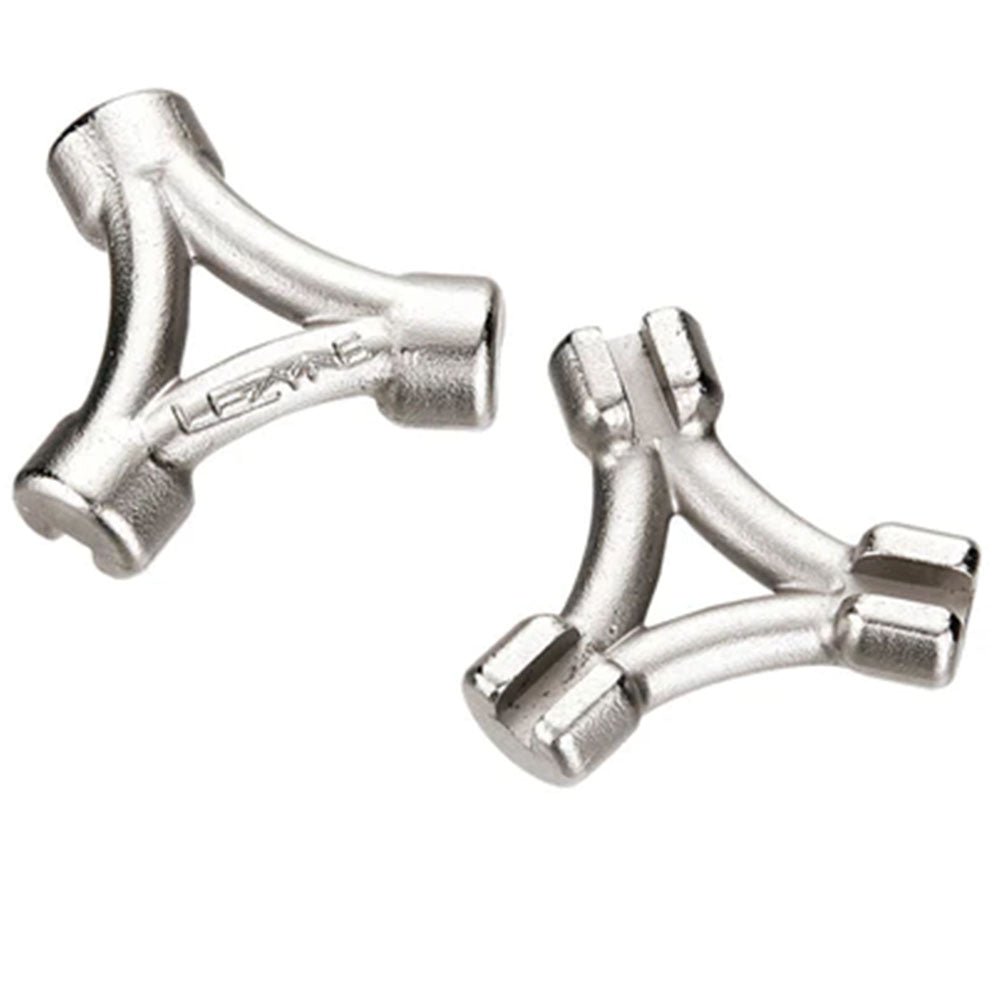 Spoke Wrench Lezyne Lezyne 3-Way Triple Spoke Wrench 3.23 3.30 3.45mm: Silver Light Gray