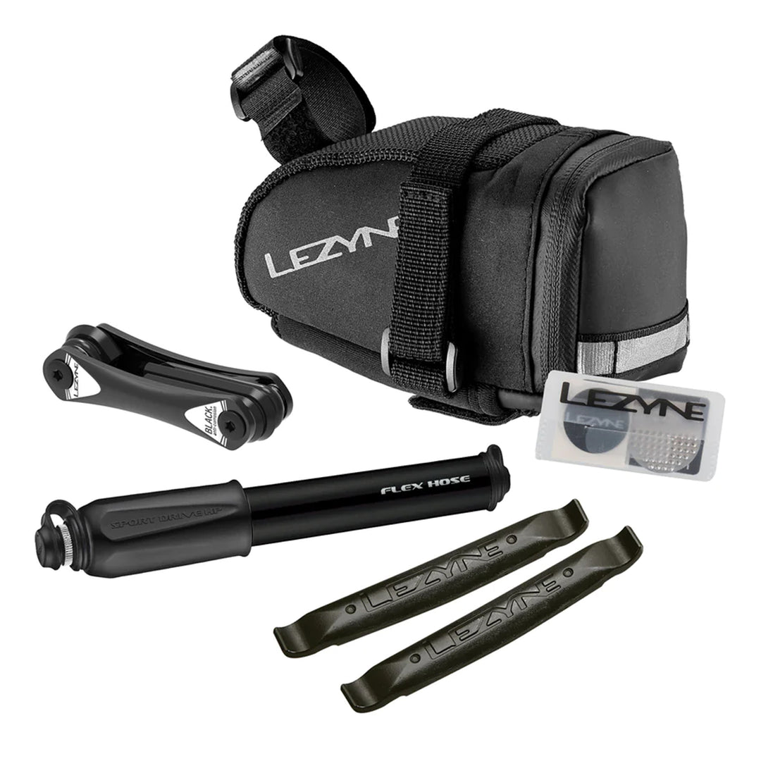 Seat Bag Lezyne Lezyne M-Caddy Sport Saddle Bag Kit Black Dark Slate Gray